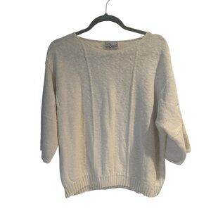 Vintage Cream Half Sleeve Sweater